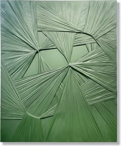 Green Radiance: Handmade Mixed Media Wall Sculpture