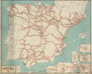 Map Of Spanish Railways (renfe, 1968) — Renfe Operadora