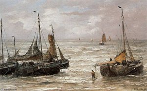 Back At The Beach Sun — Hendrik Willem Mesdag