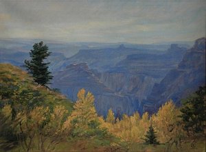 Glowing Aspen In The Morning Light, (painting) — Mary Agnes Yerkes