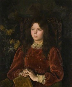 Portrait Of A Girl In Red Velvet (marjorie Hatton, 1895–1981) — Brian Hatton