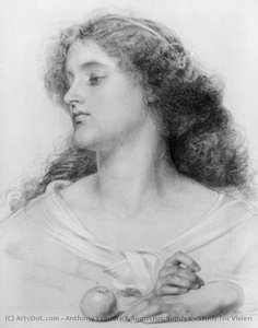 Study For Vivien — Anthony Frederick Augustus Sandys