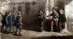 Petruchio, Katarina And Servants In A Scene — John Augustus Atkinson