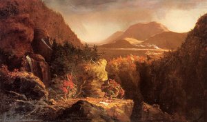 Paesaggio Con Figure: Una Scena De 'l'ultimo Dei Mohicani' — Thomas Cole