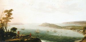 A View Of Falmouth Harbour, C.1678 — Hendrick Danckerts