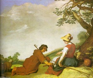 Shepherd And Sherpherdess — Abraham Bloemaert