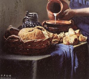 The Milkmaid (detail) — Johannes Vermeer