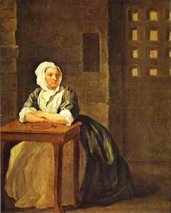 Sarah Malcolm In Gefängnis — William Hogarth