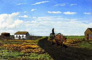 Manitoba Settler's House And Red River Cart — William George Richardson Hind