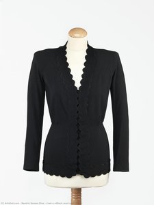 Coat\n\nblack Wool Coat (front) — Beatriz Gomes Dias