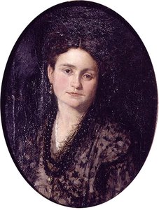 Retrato De Dona Teresa Martinez Esposa Del Pintor — Ignacio Pinazo Camarlench
