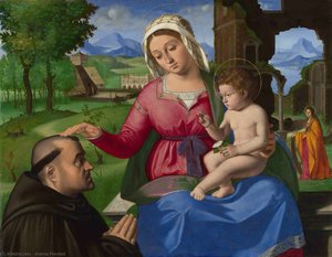 The Virgin And Child With A Supplicant — Andrea Previtali
