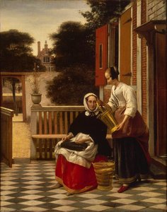 La Femme Et La Servante — Pieter De Hooch
