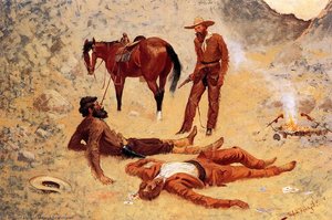 He Lay Where He Had Been Jerked, Still As A Log (also Known As Jerked Down) — Frederic Remington
