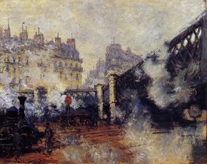 Der Pont De L'europe, Saint-lazare Bahnhof — Claude Monet