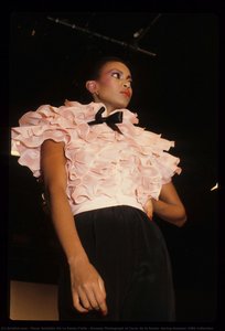Runway Photograph Of Oscar De La Renta, Spring/summer 1984 Collection — Viriato Fiallo