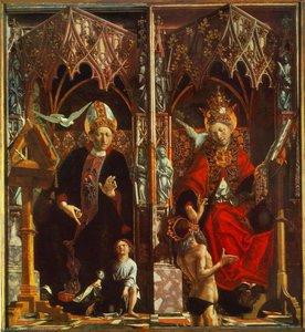 Altarpiece Of The Church Fathers: St Augustine And St Gregory — Міхаель Пахер