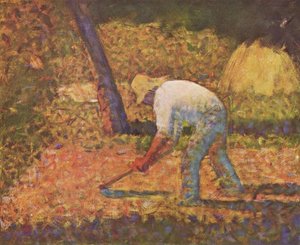 Campesino Con Azada — Georges Pierre Seurat
