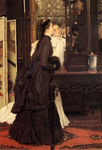 Young Ladies Looking At Japanese Objects — Jacques Joseph Tissot