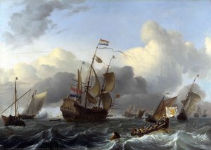 The Eendracht And A Fleet Of Dutch Men-of-war — Ludolf Backhuysen I