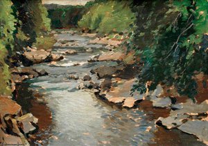 Stream With Boulders — Samuel John Lamorna Birch