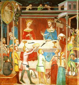 The Devil Gets Groped By God Of Job, Fresco By Bartolo Di Fredi (duomo Di San Gimignano) — Manfredi De Battilor Bartolo Di Fredi Fredi