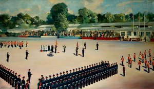 Presentation Of The Colours To 1st Battalion, By Earl Mountbatten Of Burma At Münster, Germany, August 1963 — Leslie Arthur Wilcox