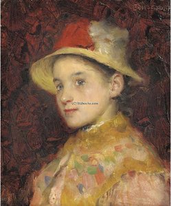 Portrait Of A Young Girl — Edward William Stott