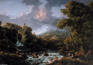 A Scene In The Roman Campagna — Jan Frans Van Bloemen