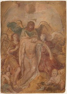 The Dead Christ Supported By Angels — Otto Van Veen