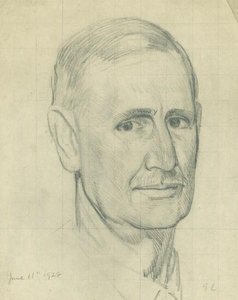 Study Of The Head Of A Man With A Faint Moustache — Sir George Clausen