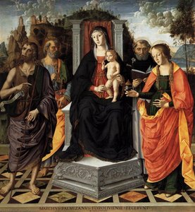 Madonna I Dzieciątko Z Świętychmi — Marco Palmezzano