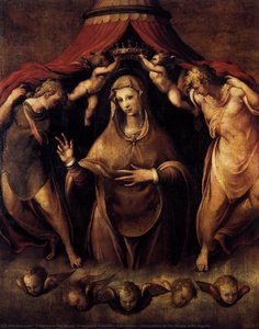 Coronation Of The Virgin With Angels — Francesco De Rossi (francesco Salviati) (cecchino)