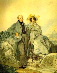 Portrait Of G. N. And V. A. Olenin — Karl Pavlovich Brulloff