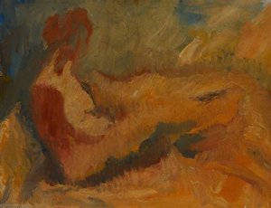 Female Nude Reclining (verso) — Cliff Holden
