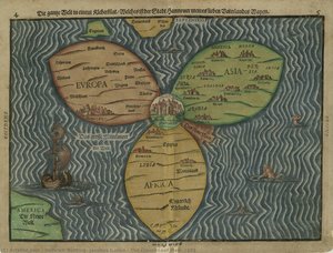 The Clover Leaf Map, 1585 — Heinrich Bunting