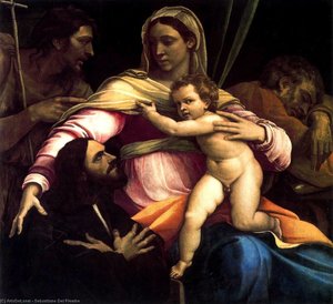 The Virgin And Child With Saints Joseph And John The Baptist And A Donor — Sebastiano Del Piombo