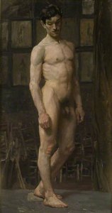 Studio Di Un Nudo Maschile In Piedi, Atelier Julian — Sir Alfred James Munnings