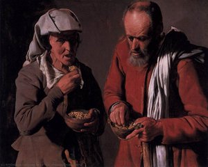 Ein Bauernpaar Beim Essen — Georges De La Tour