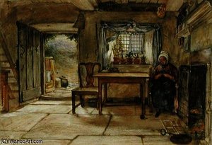 Cottage Interior — Charles West Cope