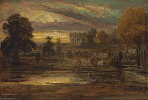 Cattle At A Pool At Sunrise — James Ward