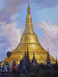 Vestlig Indgang Til Shwedagon Pagoda — Naing Win