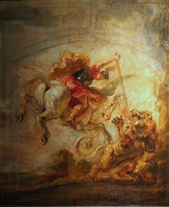 Bellerophon Riding Pegasus Defeats The Chimaera, 1635 — Peter Paul Rubens