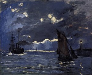 Eine Seefahrt Im Mondschein — Claude Monet