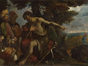 Saint John The Baptist Preaching In The Wilderness — Da Pier Francesco Mola
