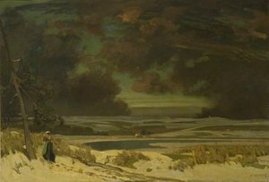 A Dreary Dawn — Alfred East