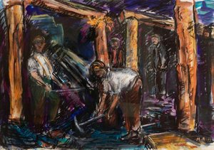 Breaking The Coal (c.1920) — Marjorie Arnfield