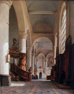 Intérieur De L'église Saint Denis À Saint Omer — Hippolyte Victor Valentin Sebron