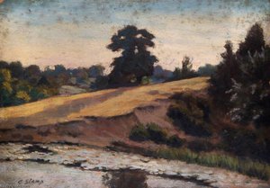 Viaduct Pond, Looking West, Hampstead, July — Ernest Stamp