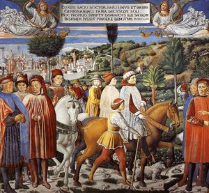 St. Augustine Departing For Milan — Benozzo Gozzoli